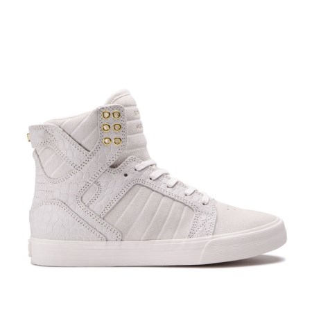 Supra Skytop Womens High Tops Shoes White UK 96AGF